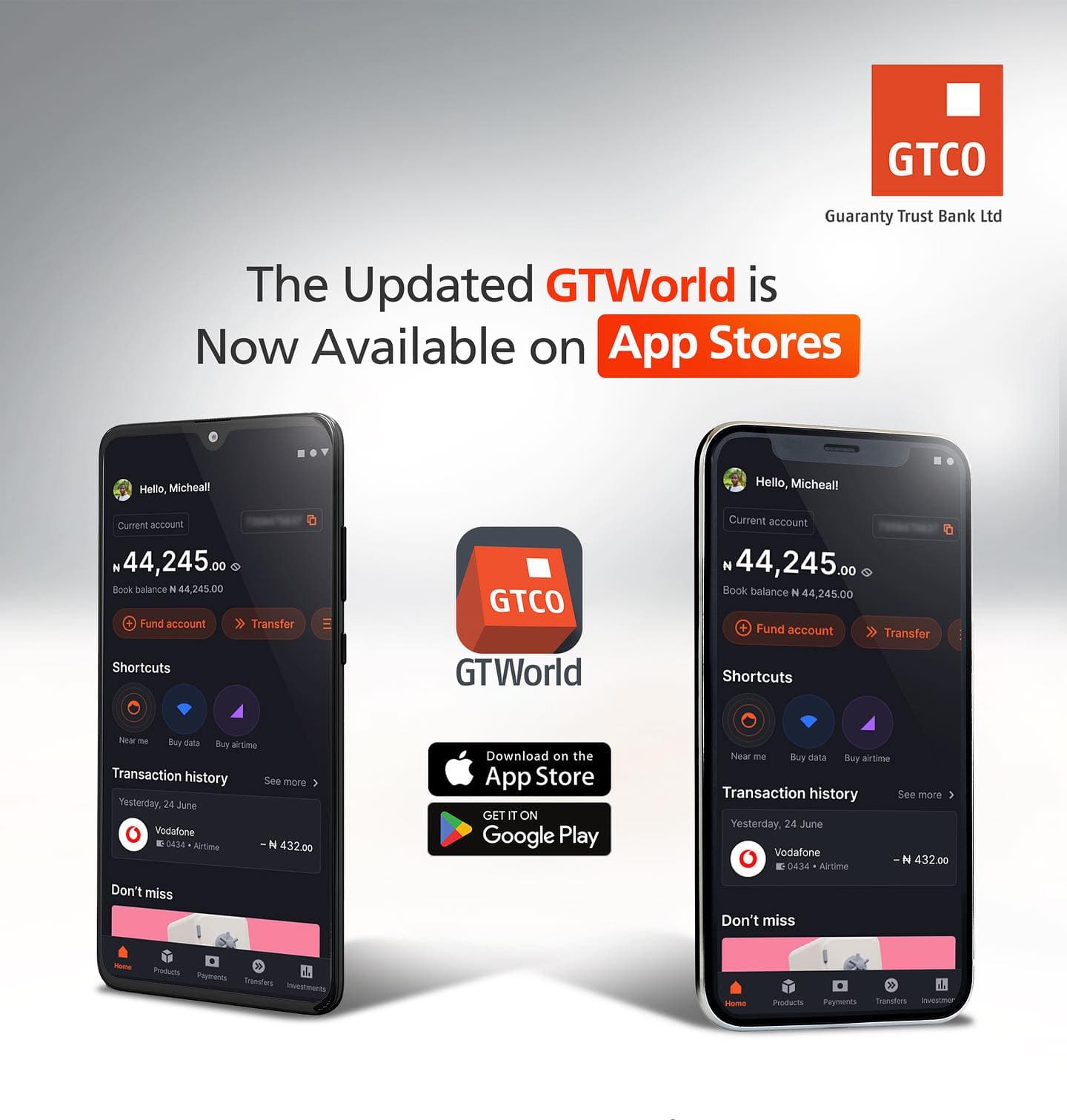 אפליקציית GTWorld 1